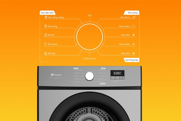 Máy sấy thông hơi Casper 9 kg TD-E9VG1